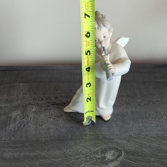 Lladro Angel Cherub With Flute Figurine 7" Marked Matte Finish - Picture 12 of 13